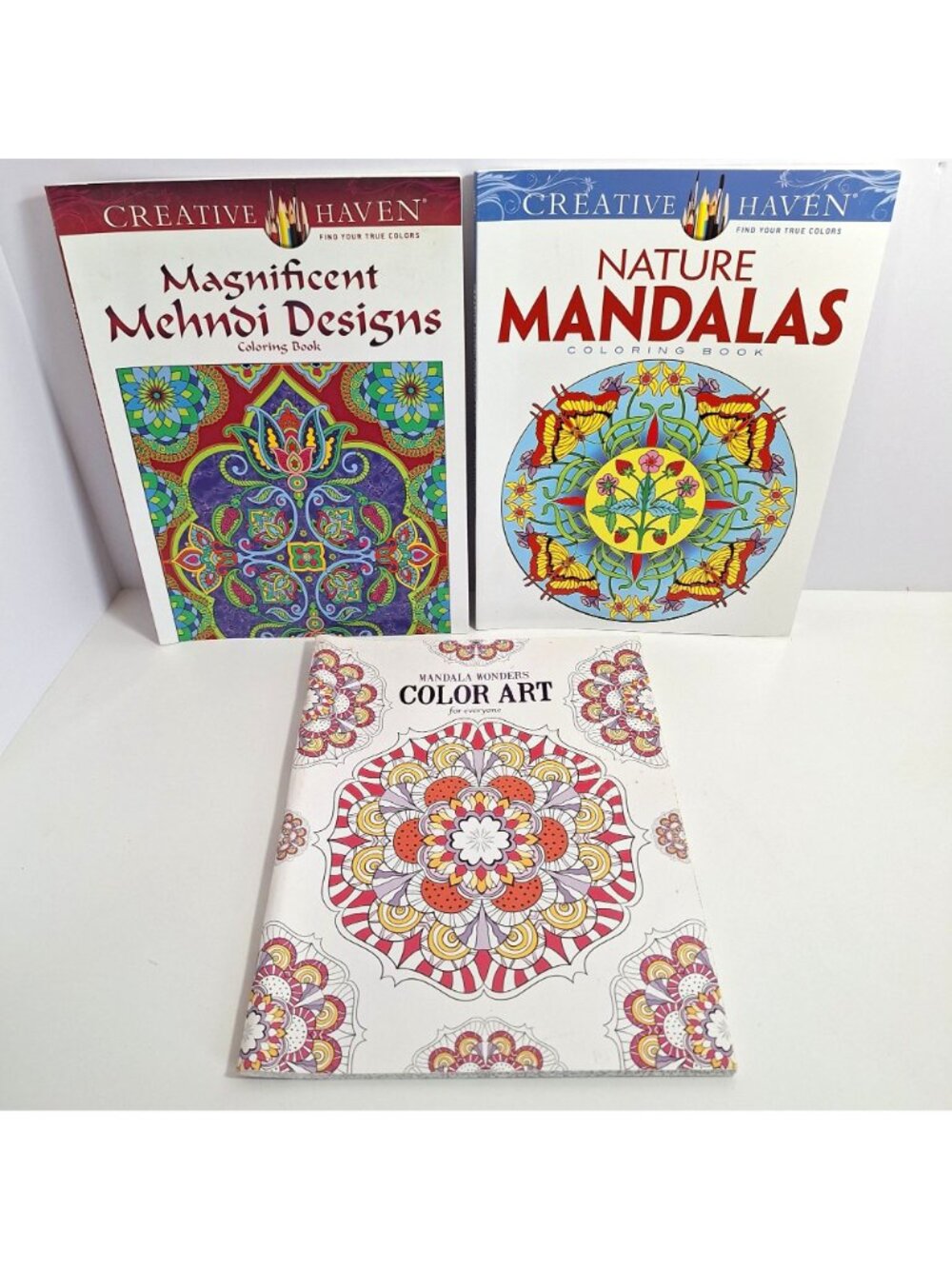 Mandalas Nature Mehndi Designs Creative Haven Coloring 4 Book Lot - Picture 4 of 7